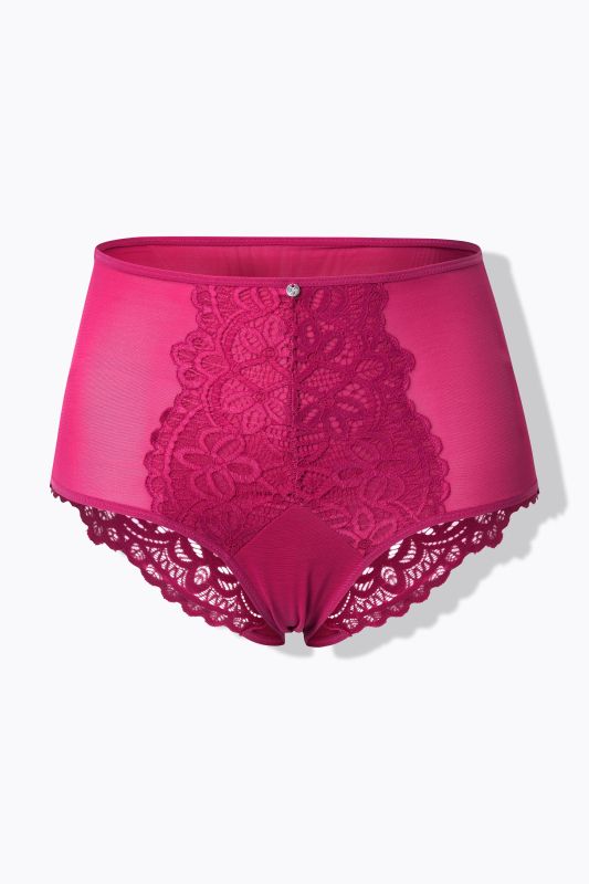 Culotte maxi avec dentelle florale, microfibre