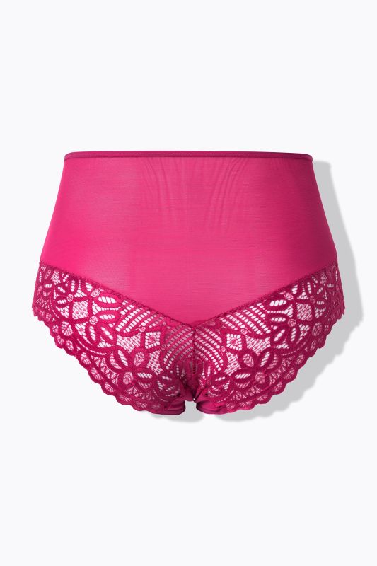 Culotte maxi avec dentelle florale, microfibre