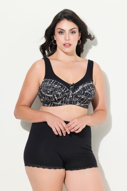 Lot de 3 culottes avec dentelle, rayures/couleur unie