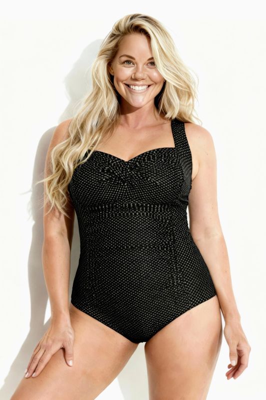 Maillot à bonnets souples. Doublure Powermesh sur la poitrine. Reflets métalliques