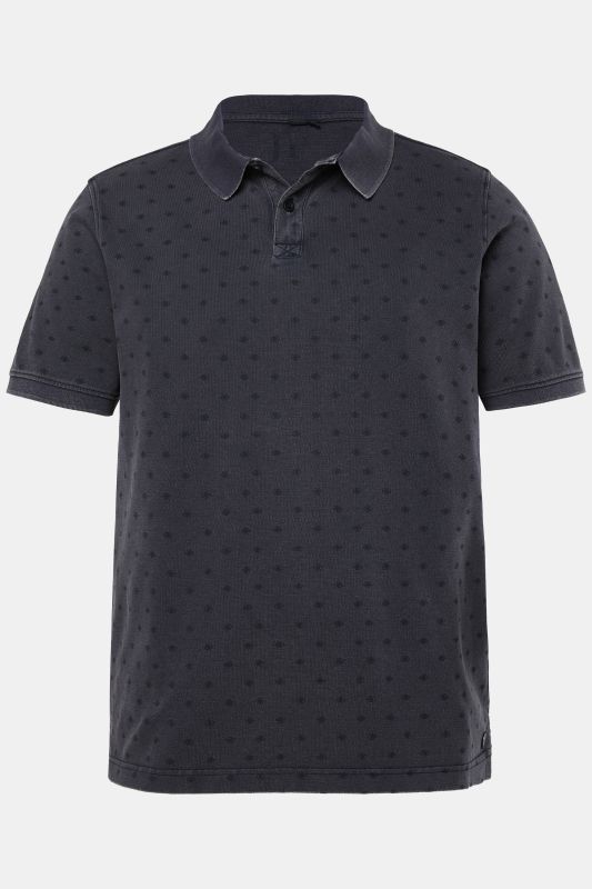 Polo JP 1880 à manches courtes, tissu piqué dans un imprimé all-over, style vintage - jusqu'au 8&nbsp