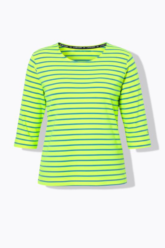 T-shirt rayé. Manches 3/4 et col rond