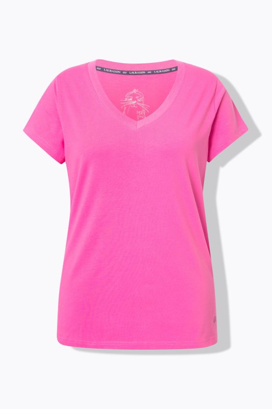 T-shirt à col V et manches 1/2. OEKO-TEX Made in Green