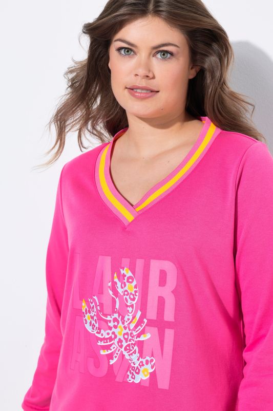 Sweat à col V et manches longues