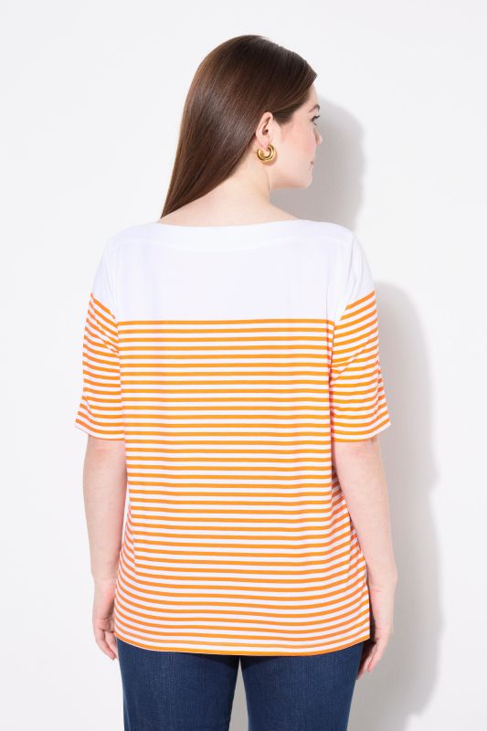 Marinière à manches courtes. Encolure bateau