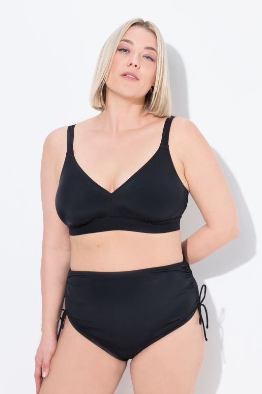 Haut de bikini sans bonnets souples. Doublure intégrale. Matière recyclée