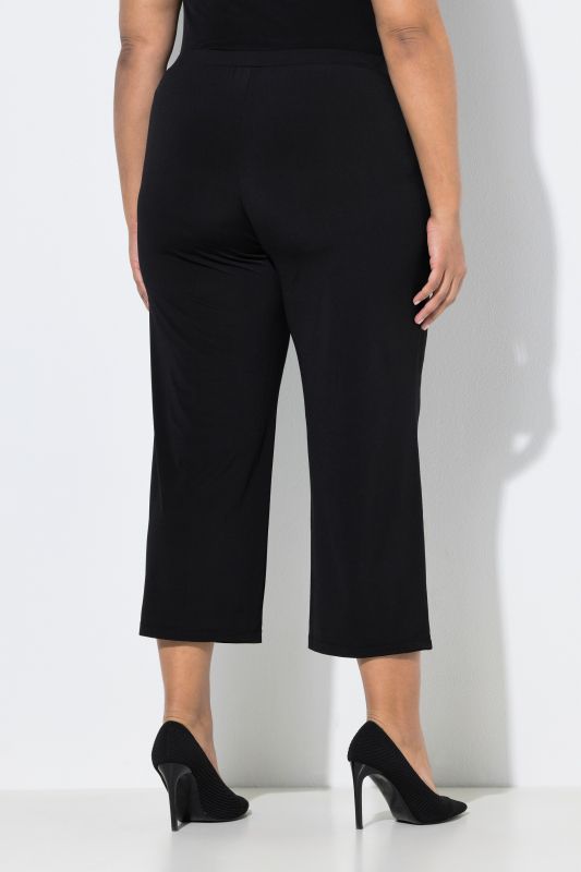 Pantalon 7/8 en jersey, jambe droite et taille élastique