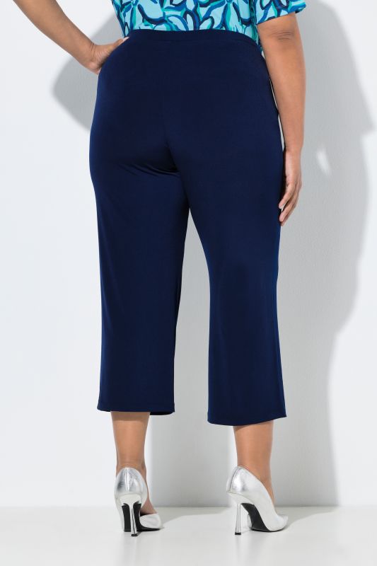 Pantalon 7/8 en jersey, jambe droite et taille élastique