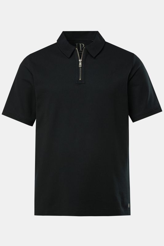 Polo JP 1880 à manches courtes, tissu piqué et fermeture zippée - jusqu'au 8 XL