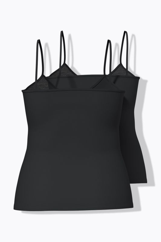 Hauts à col rond et fines bretelles. Lot de 2.