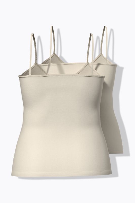 Hauts à col rond et fines bretelles. Lot de 2.