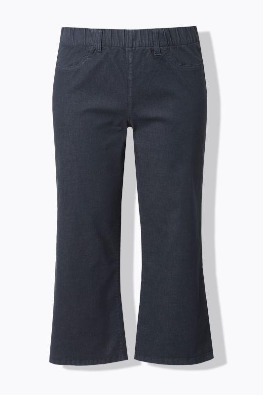 Jupe-culotte Mary en jean. Jambe large et taille élastique