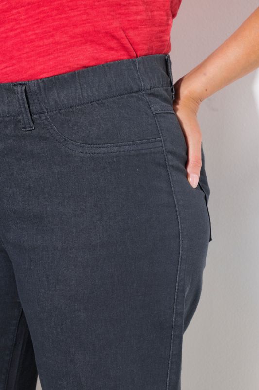 Jupe-culotte Mary en jean. Jambe large et taille élastique