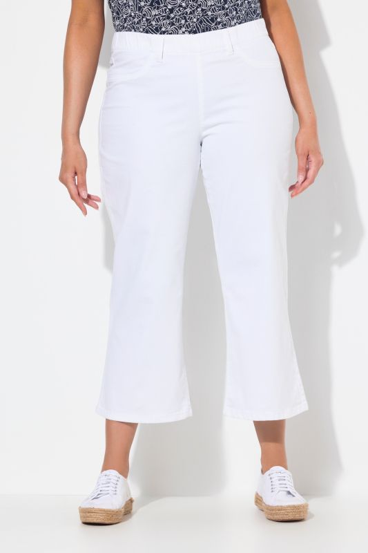 Jupe-culotte Mary en jean. Jambe large et taille élastique