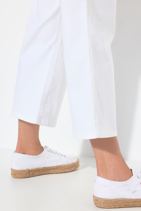 Jupe-culotte Mary en jean. Jambe large et taille élastique