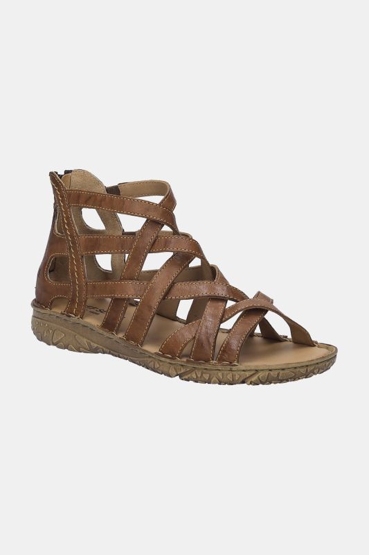 Spartiates en cuir Josef&nbsp;Seibel, fermeture zippée - largeur confortable