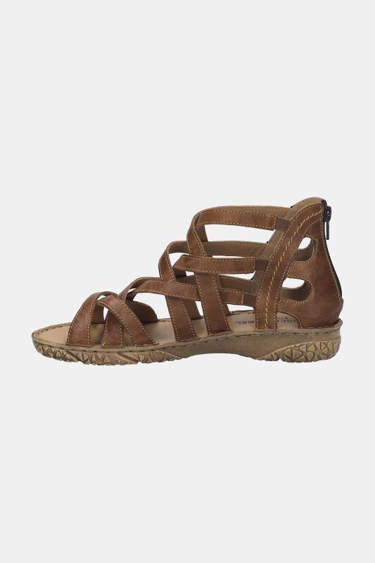 Spartiates en cuir Josef&nbsp;Seibel, fermeture zippée - largeur confortable