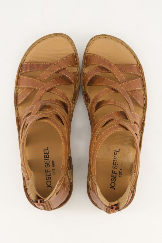 Spartiates en cuir Josef&nbsp;Seibel, fermeture zippée - largeur confortable