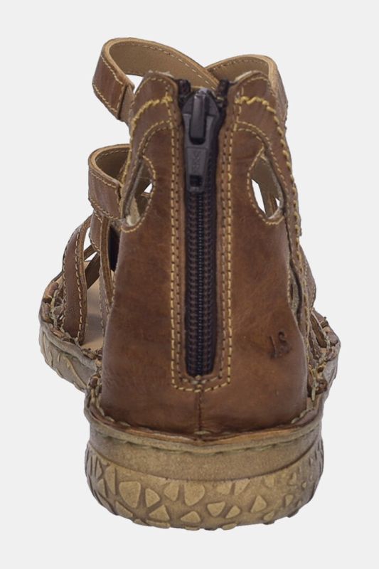 Spartiates en cuir Josef&nbsp;Seibel, fermeture zippée - largeur confortable