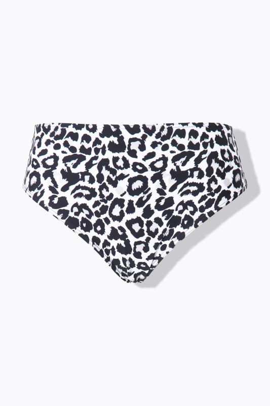 Bas de bikini taille haute, imprimé léopard