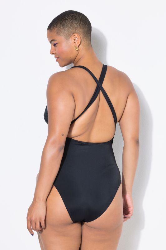 Maillot de bain, bonnets souples et empiècement en mesh
