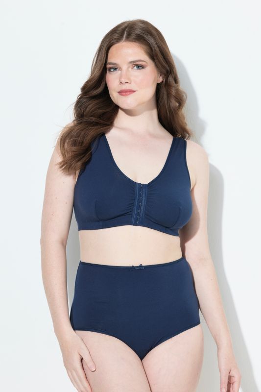 Brassière en coton, fermeture à l'avant