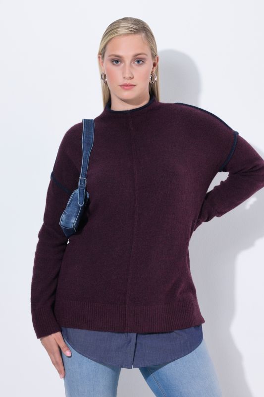 Rallonge chemisier aspect jean, boutons, coupe évasée