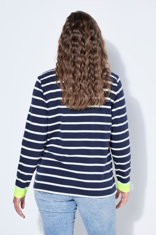 T-shirt à rayures avec col polo