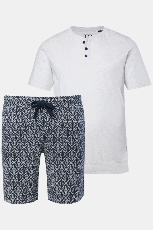 Pyjama JP 1880 ventre confort, 2 pièces (T-shirt + pantalon à motif), collection Homewear - jusqu'au 8 XL