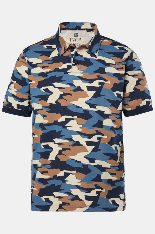 Polo JAY-PI motif camouflage, manches courtes et technologie FLEXNAMIC®, collection Outdoor - jusqu'au 7 XL