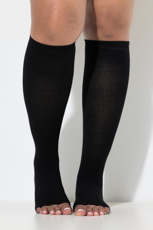 Mi-bas de contention, pied ouvert