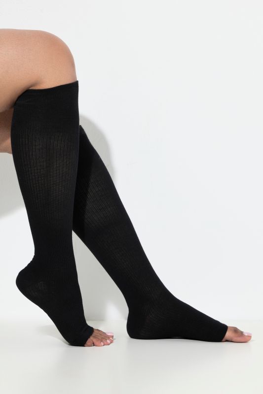 Mi-bas de contention, pied ouvert