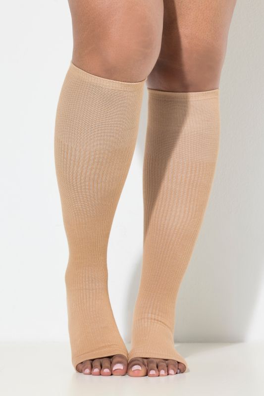 Mi-bas de contention, pied ouvert