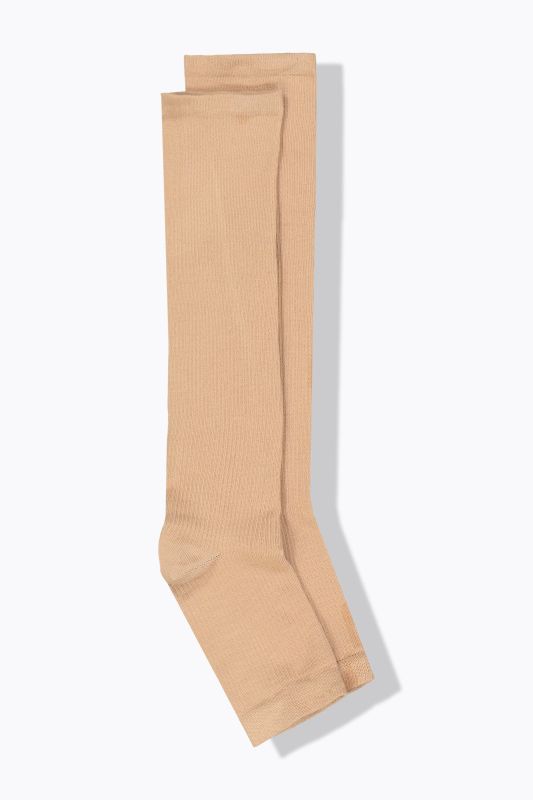 Mi-bas de contention, pied ouvert