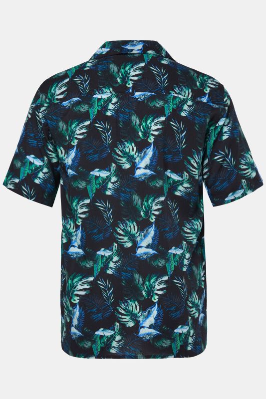 Chemise JP 1880 imprimé à fleurs, manches courtes et col cubain, coupe Cuba Fit - jusqu'au 8 XL