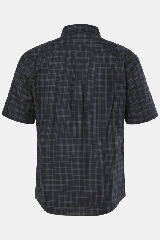 Chemise à carreaux JP 1880, manches courtes et col à pointes boutonnées, coupe Modern Fit - jusqu'au 8 XL