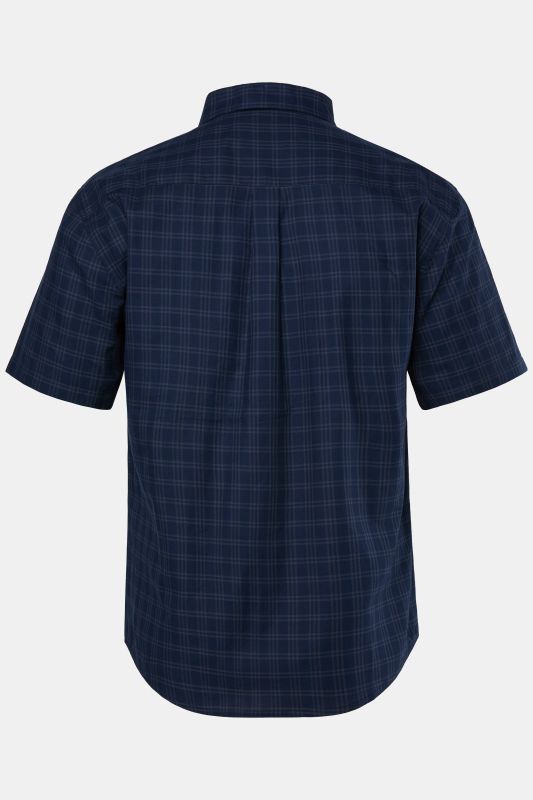 Chemise à carreaux JP 1880, manches courtes et col à pointes boutonnées, coupe Modern Fit - jusqu'au 8 XL