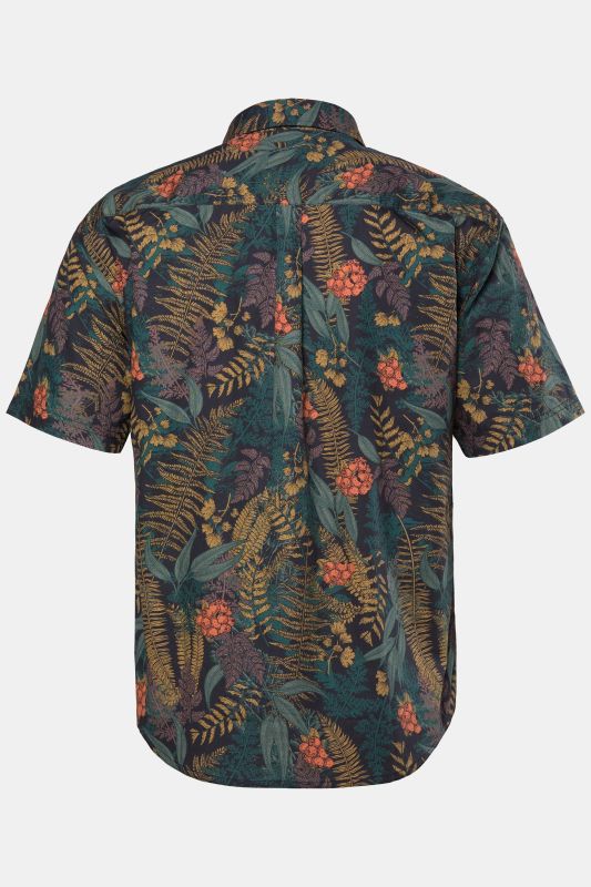Chemise JP 1880 coupe Modern Fit, manches courtes, col Kent et motif floral - jusqu'au 8 XL
