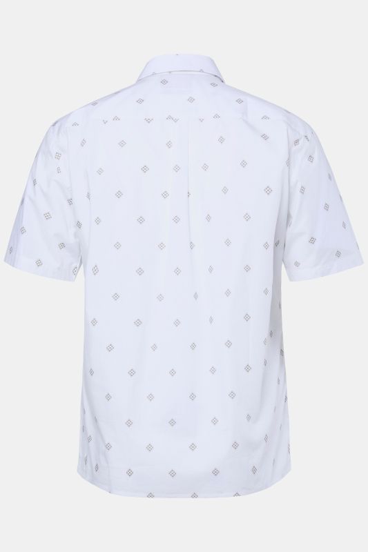 Chemise JP 1880 imprimé all-over, manches courtes et col Kent, coupe Modern Fit - jusqu'au 8 XL