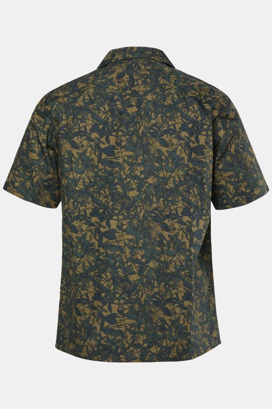 Chemise JP 1880 imprimé à fleurs, manches courtes et col cubain, coupe Cuba Fit - jusqu'au 8 XL
