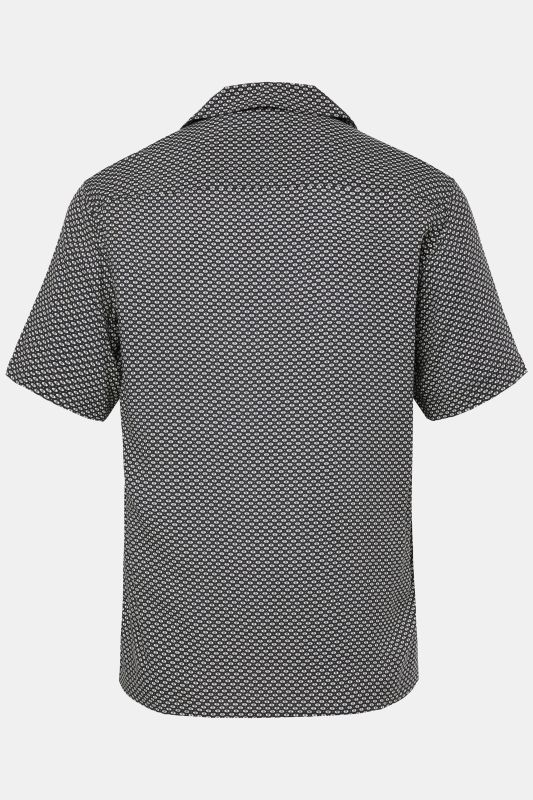 Chemise JP 1880 à motif, manches courtes et col cubain, coupe Cuba-Fit - jusqu'au 8 XL