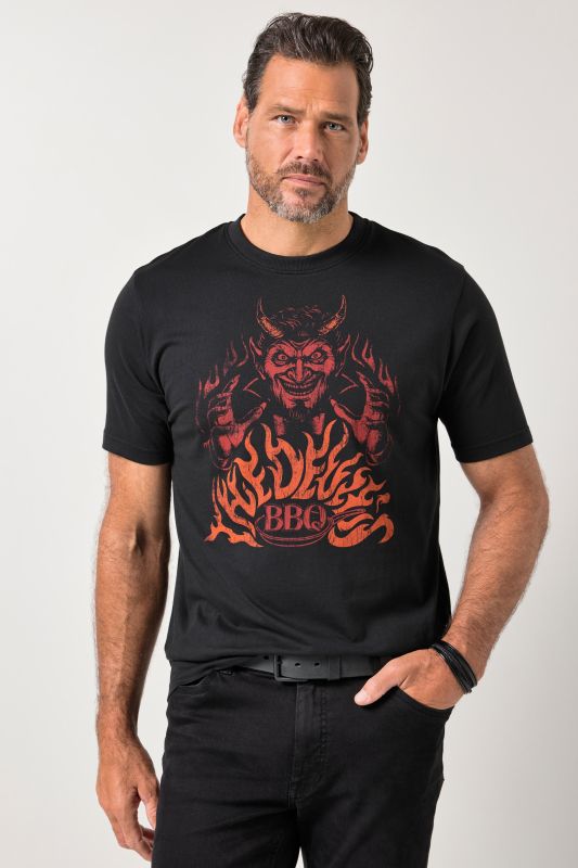 T-shirt JP 1880, manches courtes et imprimé barbecue - jusqu'au 8 XL