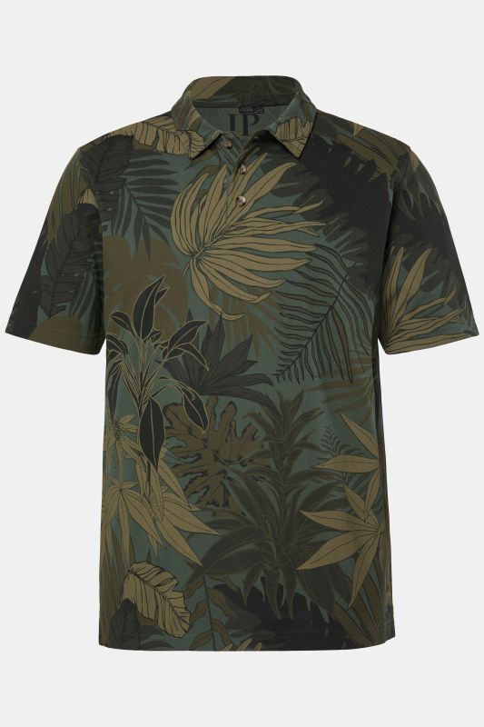 Polo JP 1880 en piqué, manches courtes et imprimé all-over - jusqu'au 8 XL