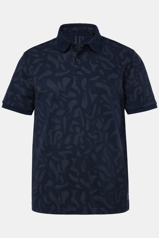 Polo JP 1880 en piqué, manches courtes et imprimé all-over - jusqu'au 8 XL