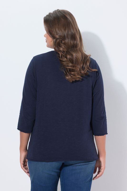 T-shirt décolleté en V et manches courtes, label OEKO-TEX MIG