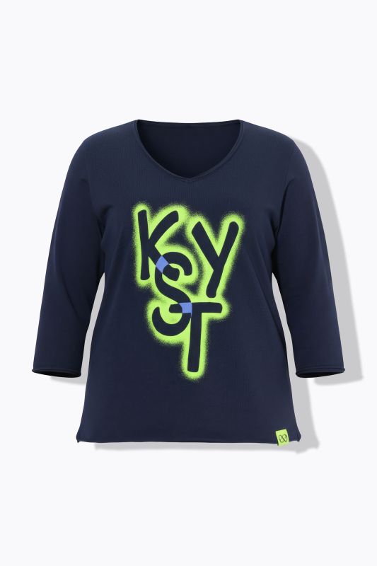 T-shirt décolleté en V et manches courtes, label OEKO-TEX MIG