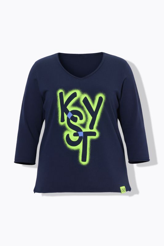 T-shirt décolleté en V et manches courtes, label OEKO-TEX MIG