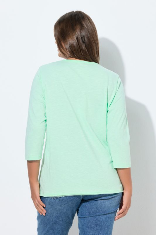 T-shirt décolleté en V et manches courtes, label OEKO-TEX MIG