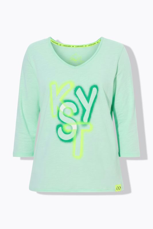 T-shirt décolleté en V et manches courtes, label OEKO-TEX MIG