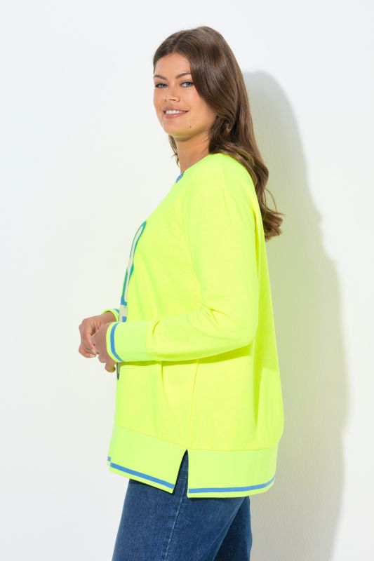 Sweat-shirt col rond et manches longues, label OEKO-TEX